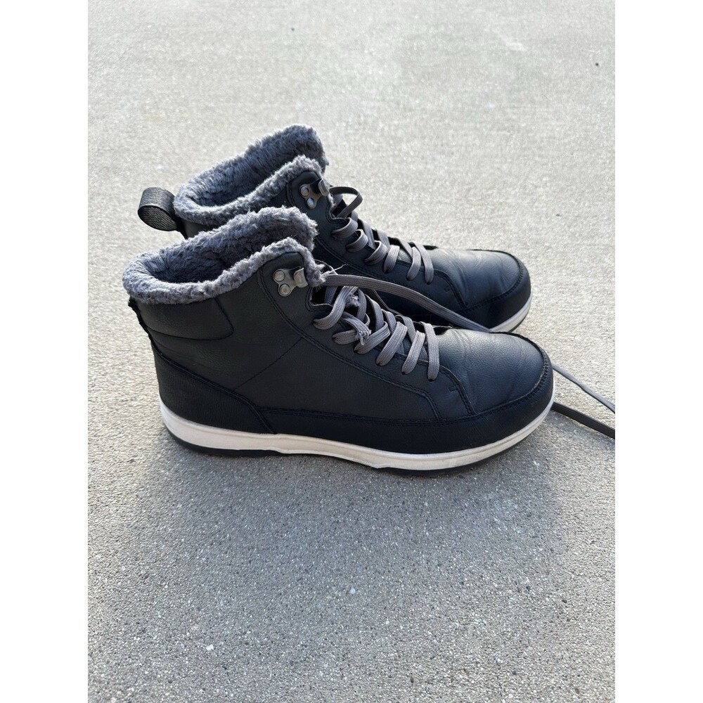 Weatherproof Logjam Men’s 12 Dark Gray Faux Fur Lined Winter Boots